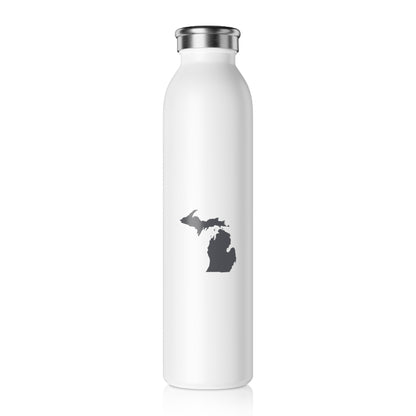 Michigan Water Bottle (w/ Iron Ore Grey Outline) | 20oz Double-Walled