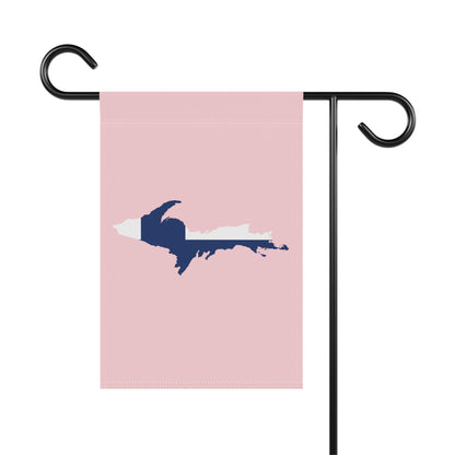 Michigan Upper Peninsula Home & Garden Flag (w/ UP Finland Flag) | Pale Pink