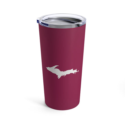 Michigan Upper Peninsula Tumbler (w/ UP Outline) | Ruby Red - 20oz