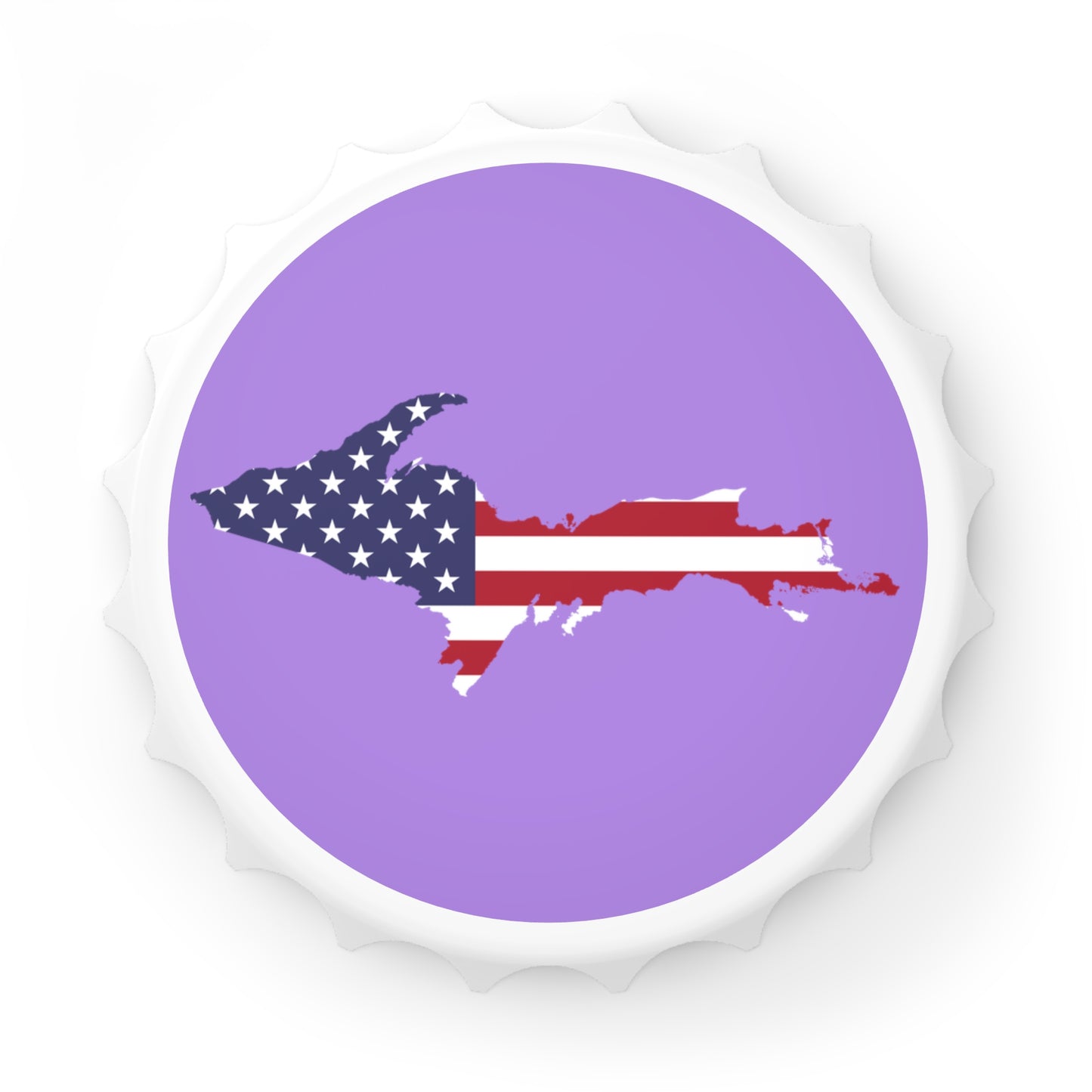 Michigan Upper Peninsula Bottle Opener (w/ UP USA Flag ) | Lavender