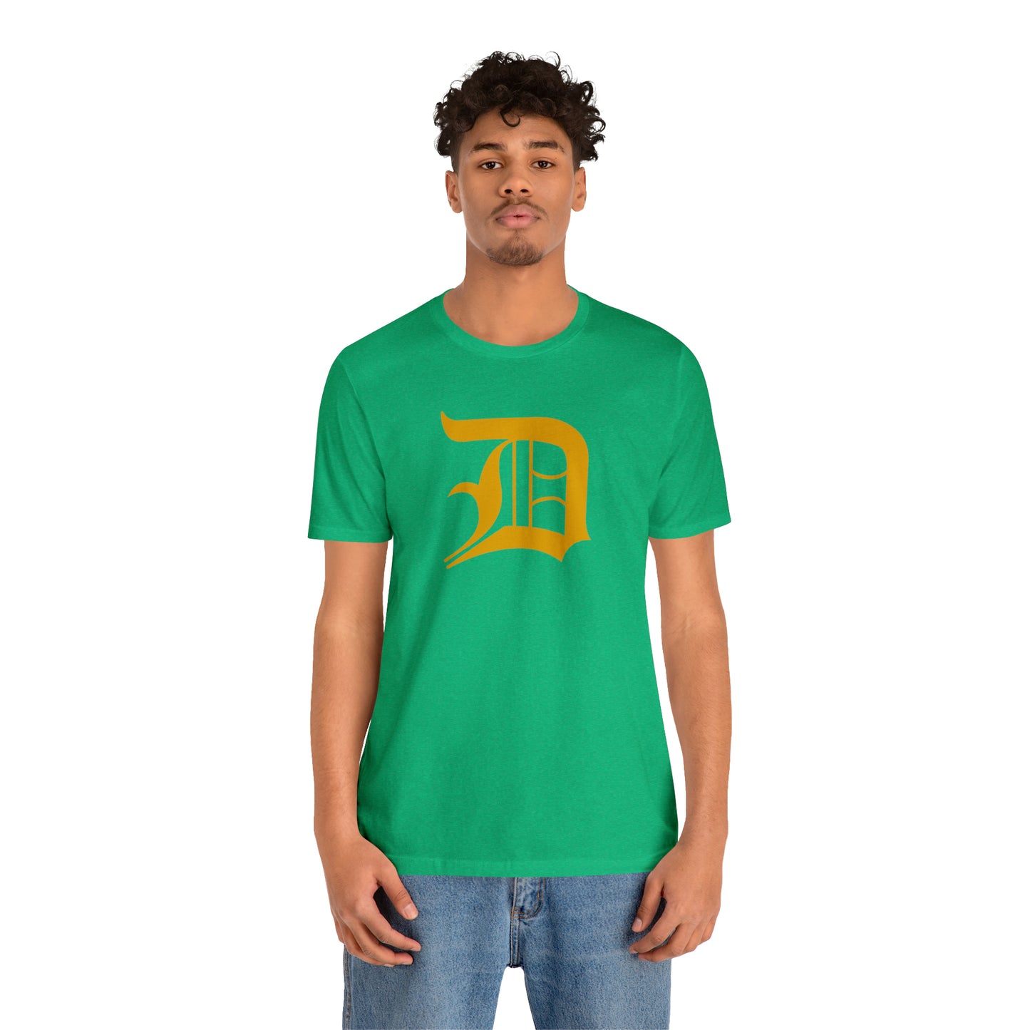 Detroit 'Old English D' T-Shirt (Gold) | Unisex Standard