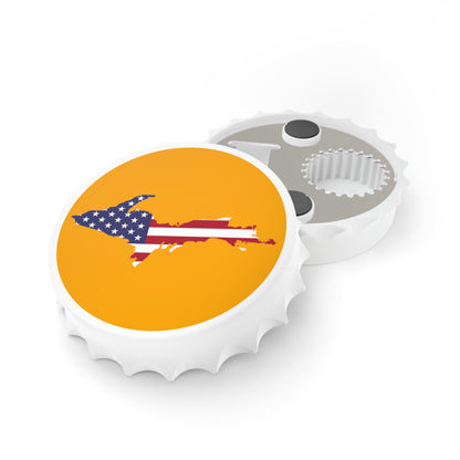 Michigan Upper Peninsula Bottle Opener (w/ UP USA Flag ) | Birch Bark Orange