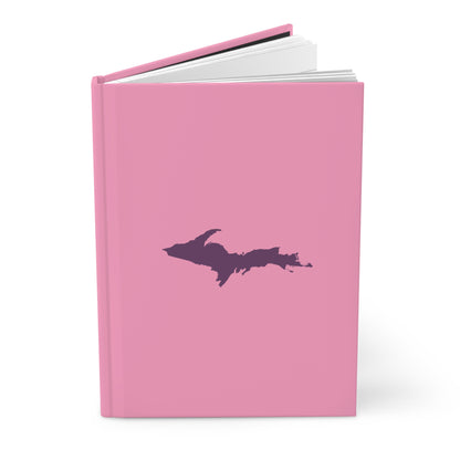 Michigan Upper Peninsula Hardcover Journal ('67 Caddie Pink w/ Plum Outline) | Ruled - 150pgs