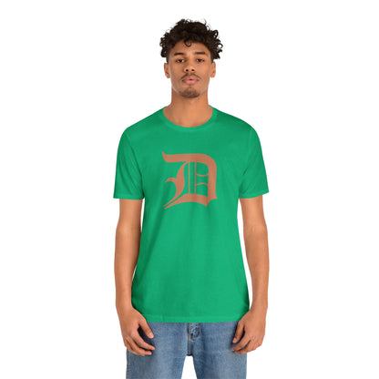 Detroit 'Old English D' T-Shirt (Copper Color) | Unisex Standard