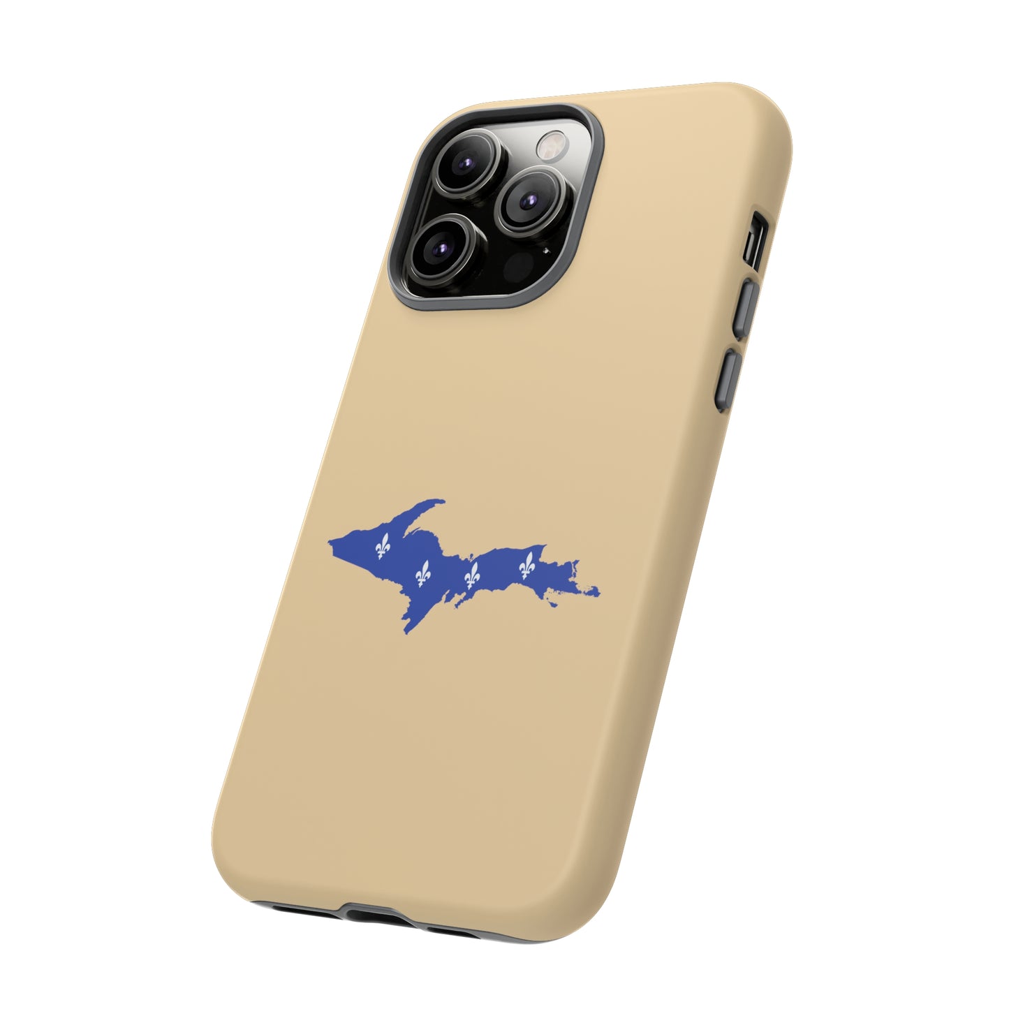 Michigan Upper Peninsula Tough Phone Case (Maple Color w/ UP Quebec Flag Outline) | Apple iPhone