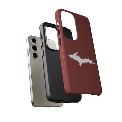 Michigan Upper Peninsula Tough Phone Case (Ore Dock Red w/ UP Outline) | Samsung & Pixel Android