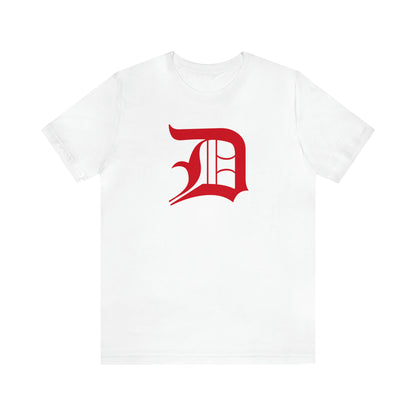 Detroit 'Old English D' T-Shirt (Aliform Red) | Unisex Standard