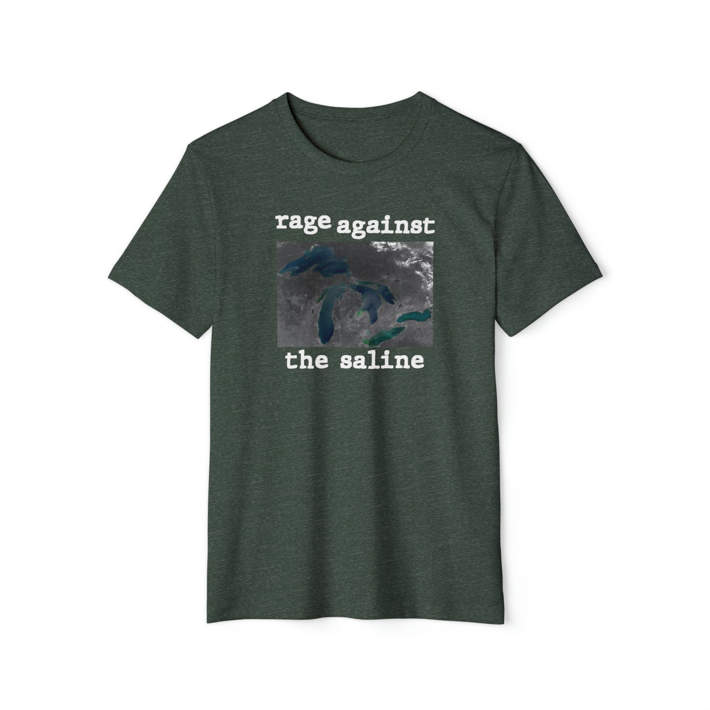 Great Lakes 'Rage Against The Saline' T-Shirt | Unisex Recycled Organic