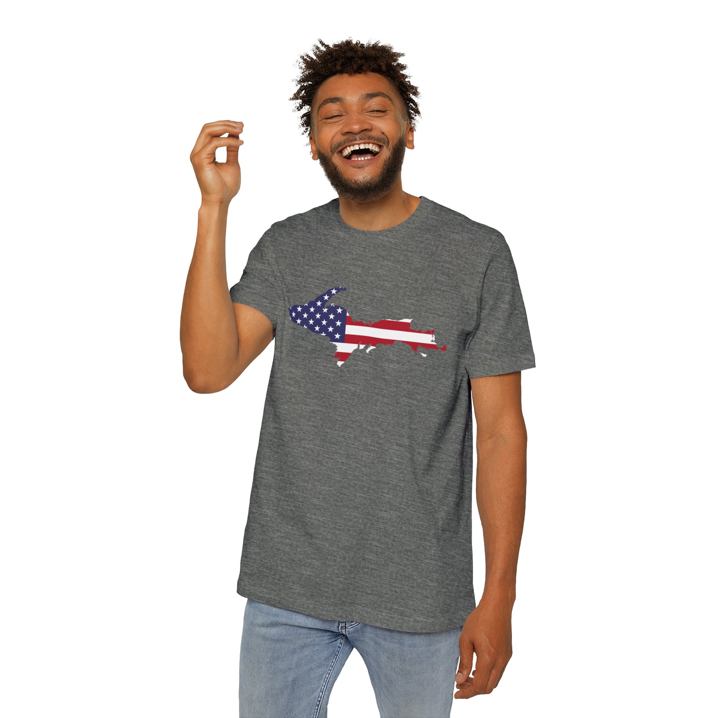 Michigan Upper Peninsula T-Shirt (Patriotic Edition) | Made in USA