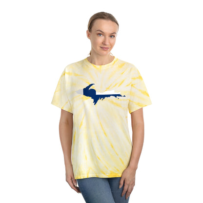 Michigan Upper Peninsula Tie-Dye T-Shirt (w/ UP Finland Flag) | Unisex Cyclone