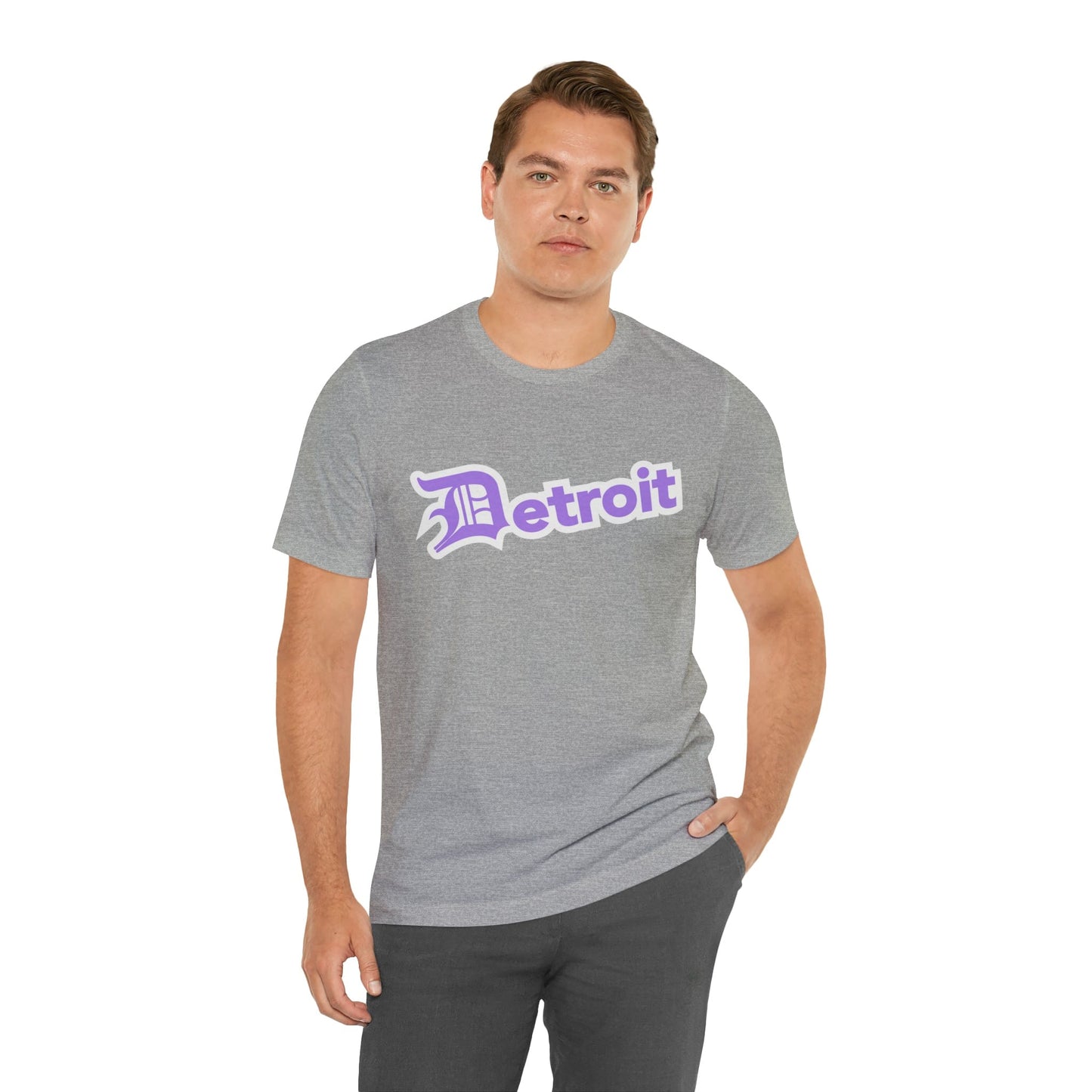 Detroit' T-Shirt (Lavender w/ Old English 'D') | Unisex Standard