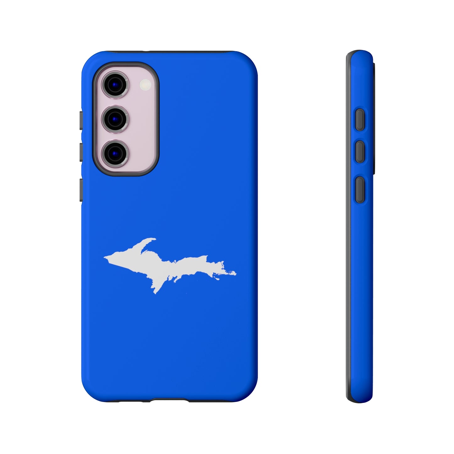 Michigan Upper Peninsula Tough Phone Case (Motor Town Blue w/ UP Outline) | Samsung & Pixel Android