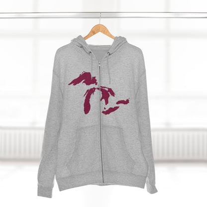 Great Lakes Hoodie (Ruby Red) | Unisex Full Zip