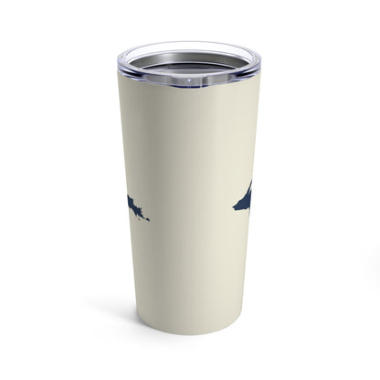 Michigan Upper Peninsula Tumbler (w/ UP Outline) | Ivory - 20oz