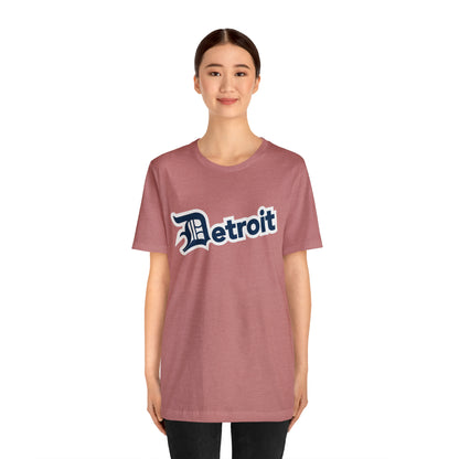 'Detroit' T-Shirt (Navy w/ Old English 'D') | Unisex Standard