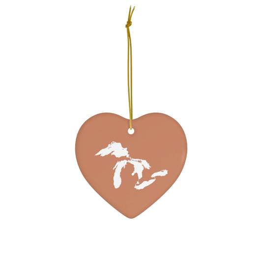 Great Lakes Christmas Ornament (Copper) | Ceramic - 4 Shapes