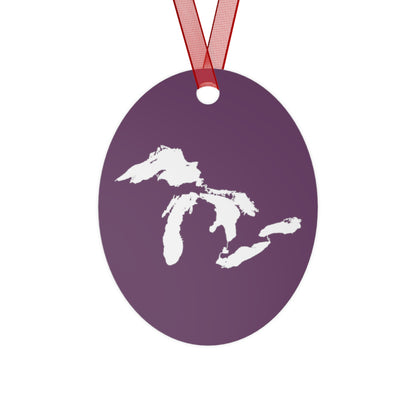 Great Lakes Christmas Ornament | Metal - Plum