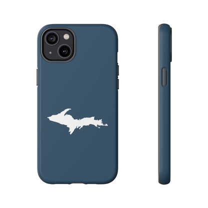 Michigan Upper Peninsula Tough Phone Case ('37 Caddie Cavalier Blue w/ UP Outline) | Apple iPhone