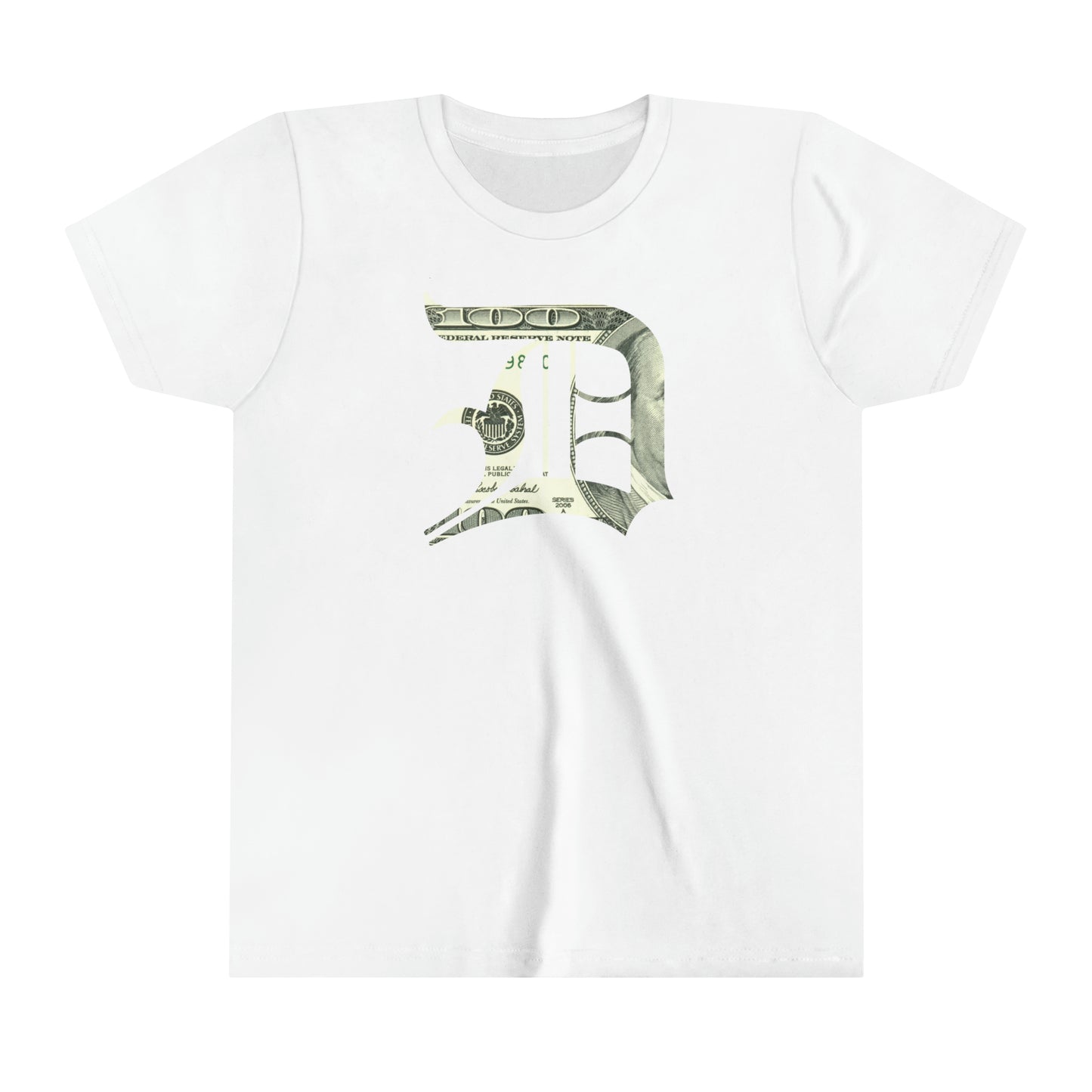 Detroit 'Old English D' T-Shirt (Benjamins Edition) | Youth Short Sleeve