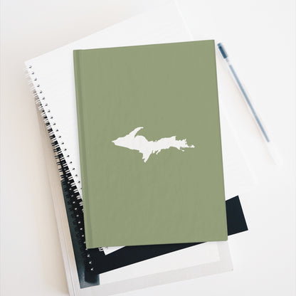 Michigan Upper Peninsula Blank Sketchbook (w/ UP Outline) | Beachgrass Green