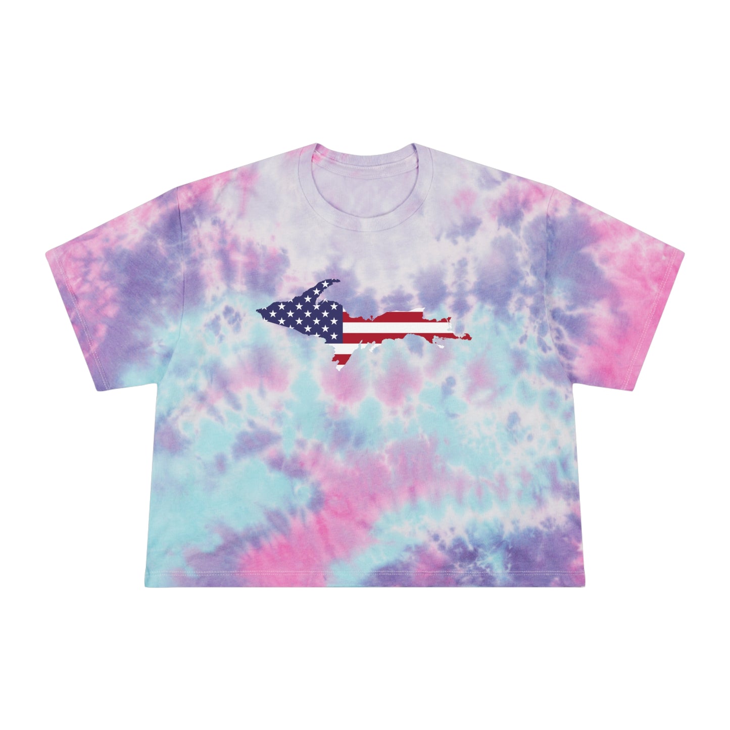 Michigan Upper Peninsula Crop Top (w/ UP USA Flag) | Tie-Dye