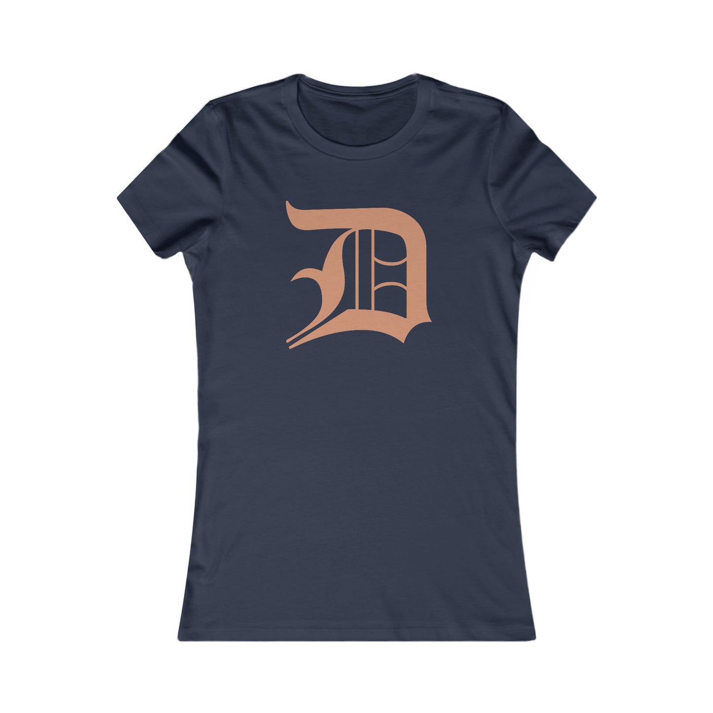 Detroit 'Old English D' T-Shirt (Copper) | Women's Slim Fit