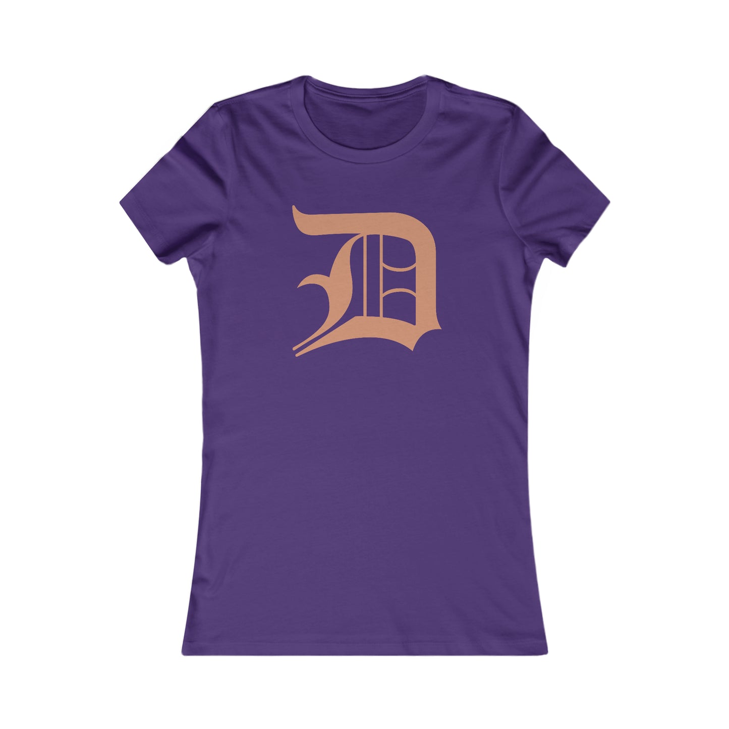 Detroit 'Old English D' T-Shirt (Copper) | Women's Slim Fit