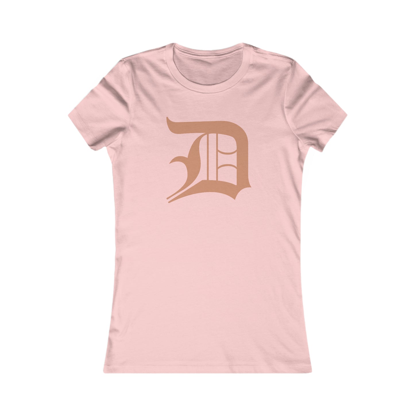 Detroit 'Old English D' T-Shirt (Copper) | Women's Slim Fit