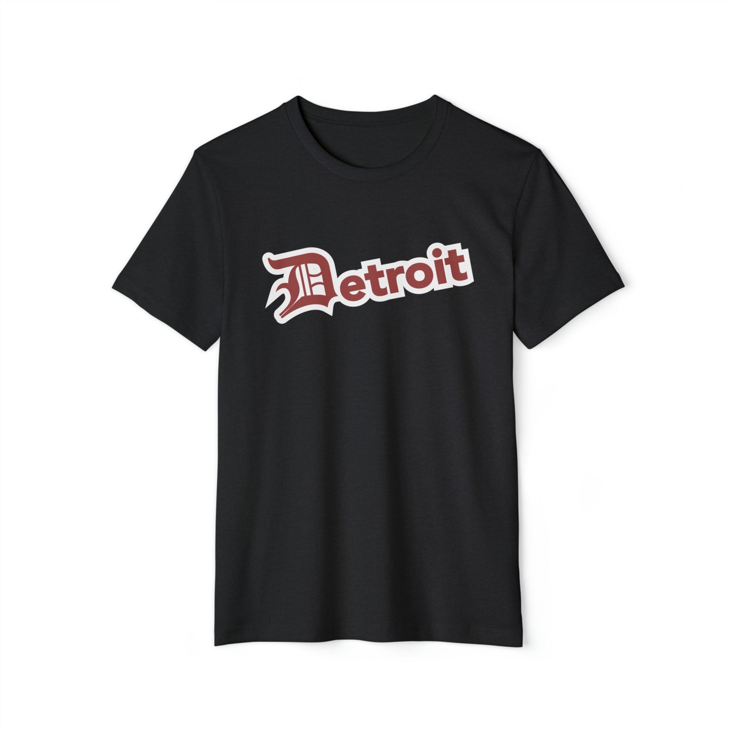 Detroit' T-Shirt (Ore Dock Red Old English 'D') | Unisex Recycled Organic