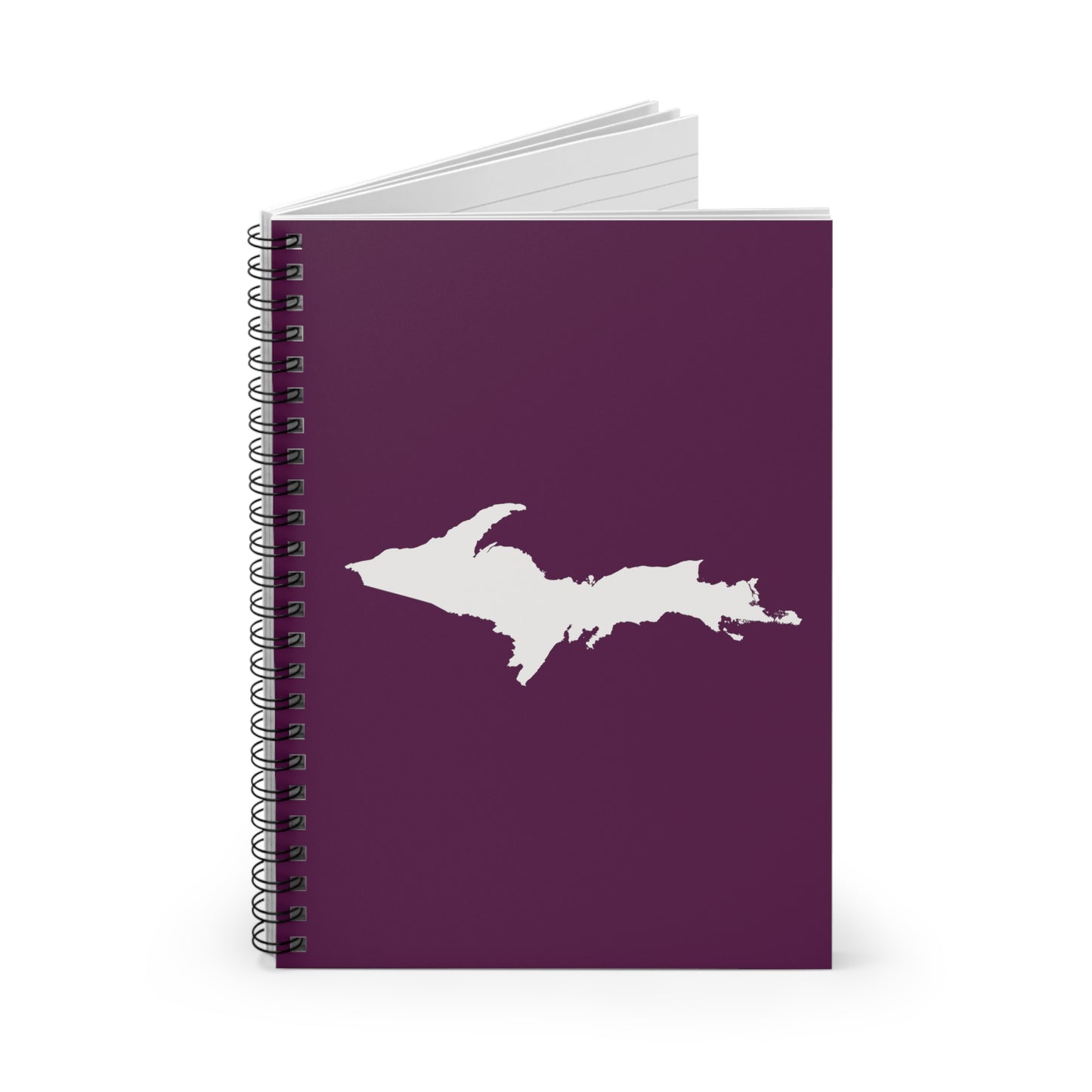 Michigan Upper Peninsula Spiral Notebook (w/ UP Outline) | Tyrian Purple