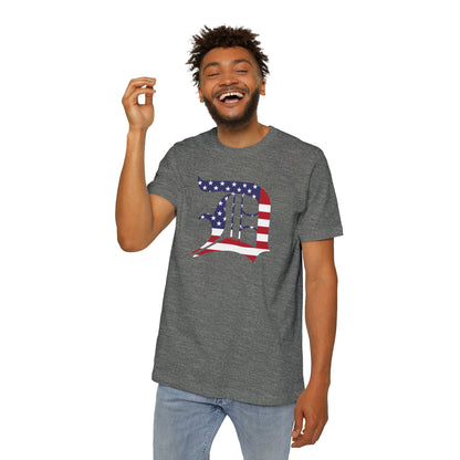 Detroit 'Old English D' T-Shirt (Patriotic Edition) | Made in USA