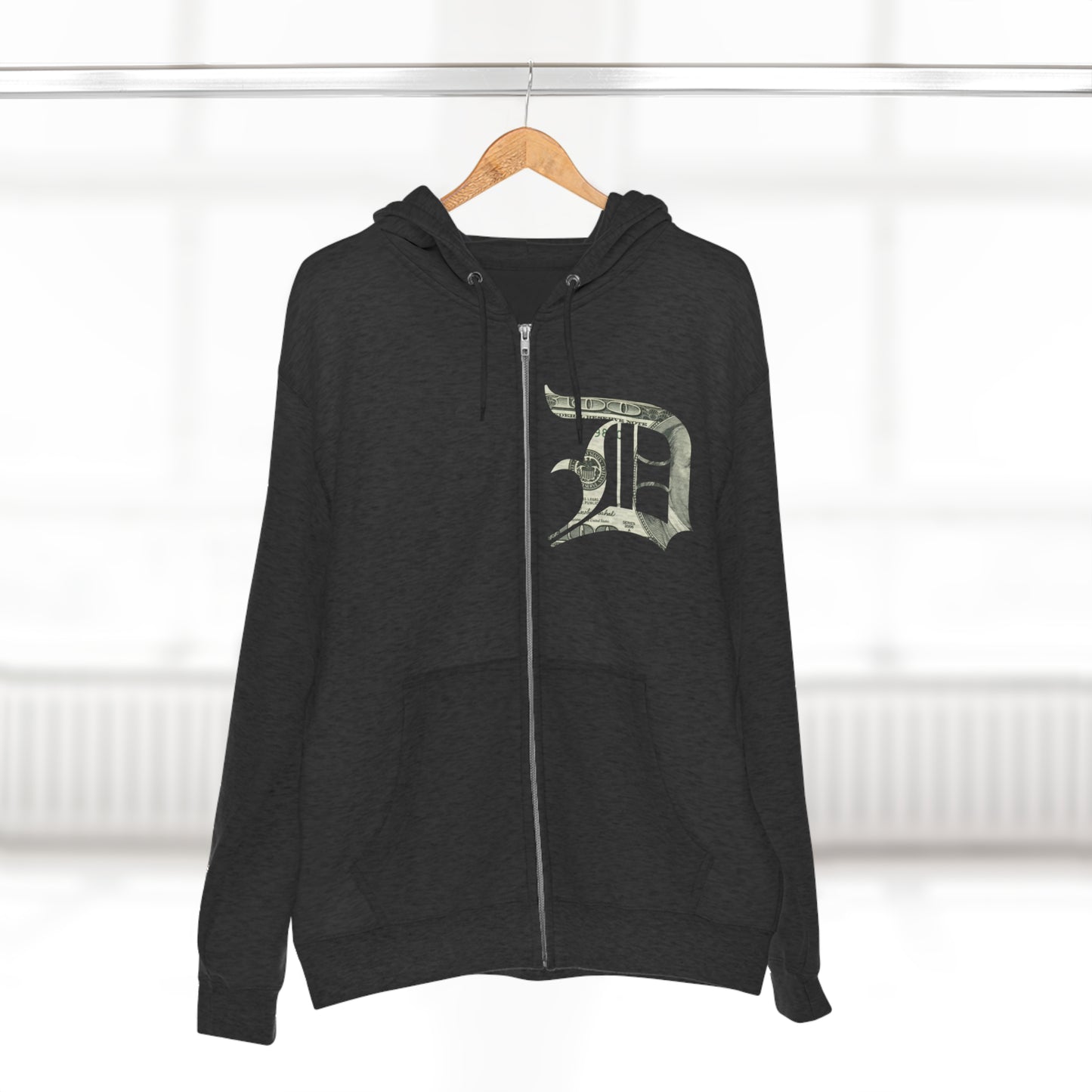 Detroit 'Old English D' Hoodie (Benjamins Edition) | Unisex Full Zip