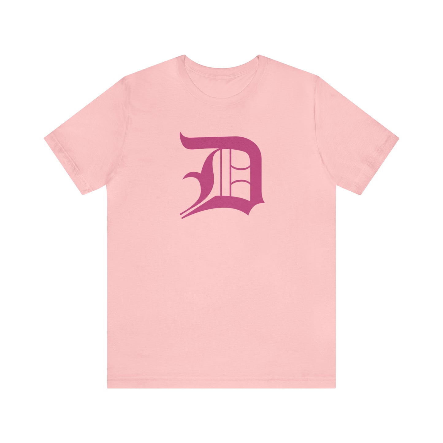 Detroit 'Old English D' T-Shirt (Apple Blossom Pink) | Unisex Standard