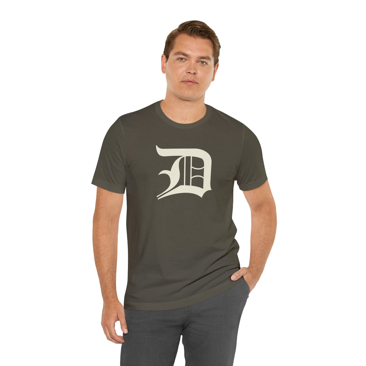 Detroit 'Old English D' T-Shirt (Ivory White) | Unisex Standard