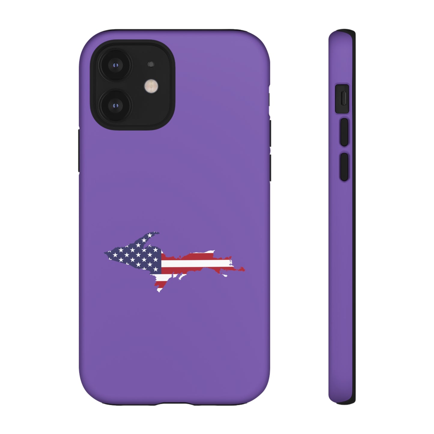 Michigan Upper Peninsula Tough Phone Case (Lake Iris w/ UP USA Flag Outline) | Apple iPhone