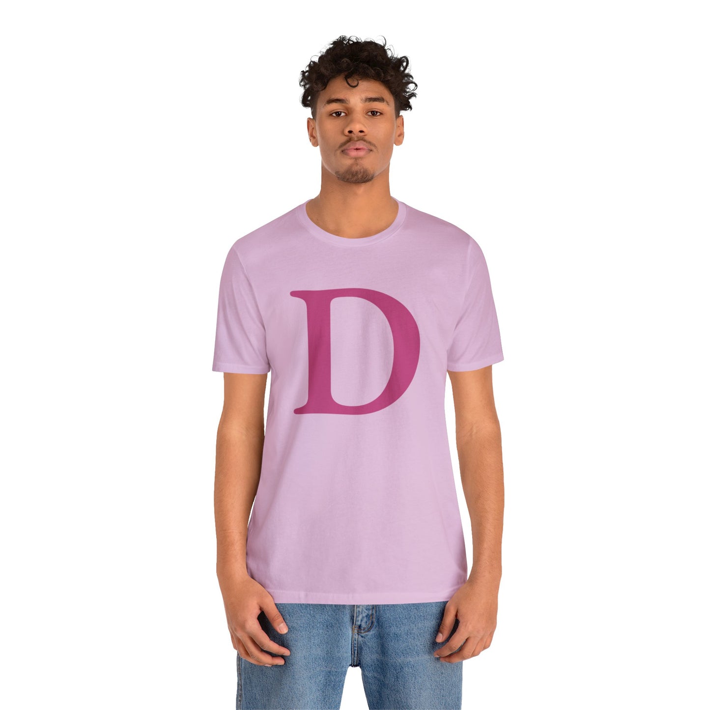 'Old French D' T-Shirt (Apple Blossom Pink) | Unisex Standard Fit