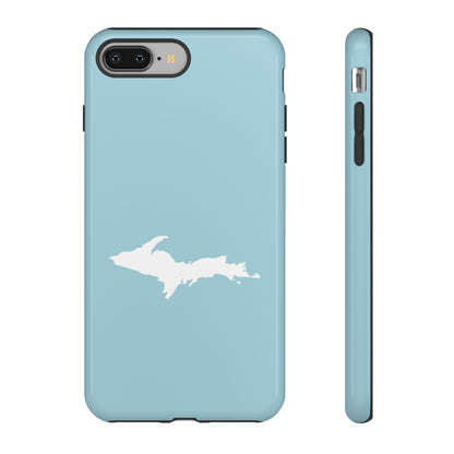 Michigan Upper Peninsula Tough Phone Case ('58 Caddie Blue w/ UP Outline) | Apple iPhone