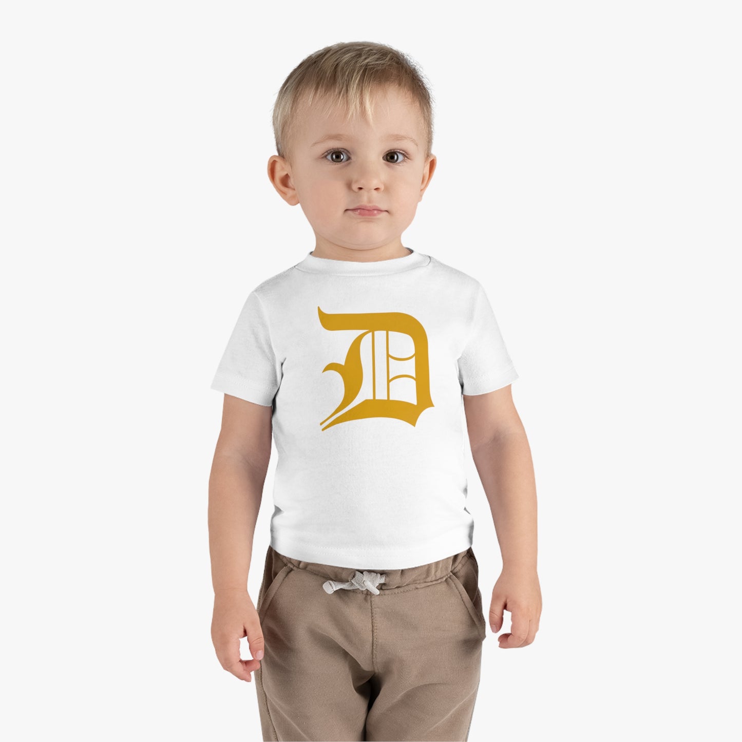 Detroit 'Old English D' Infant T-Shirt (Gold) | Short Sleeve