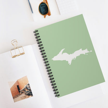 Michigan Upper Peninsula Spiral Notebook (w/ UP Outline) | Tea Green