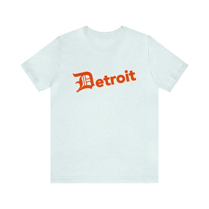 'Detroit' T-Shirt (Maple Leaf Orange w/ Old English 'D') | Unisex Standard