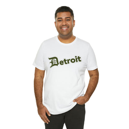 'Detroit' T-Shirt (Army Green w/ Old English 'D') | Unisex Standard