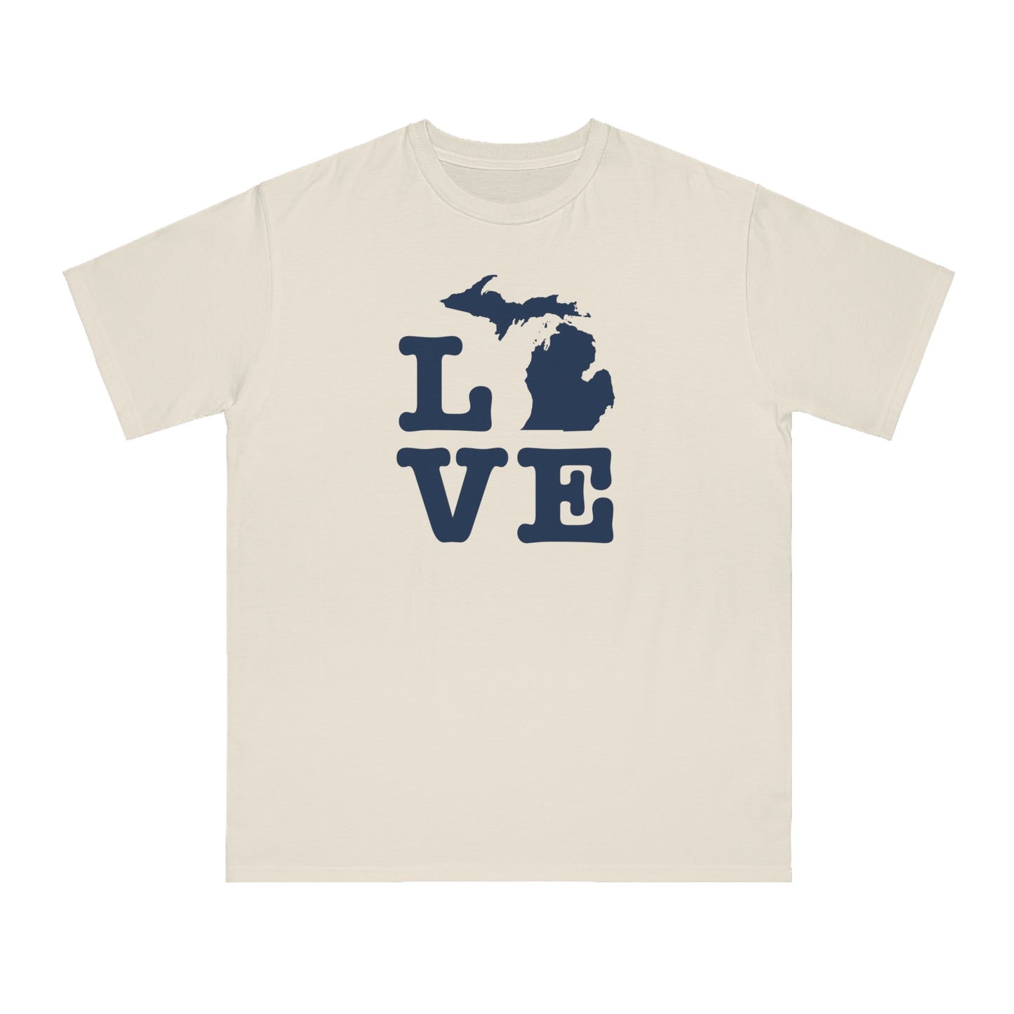 Michigan 'Love' T-Shirt (Typewriter Font) | Unisex Organic