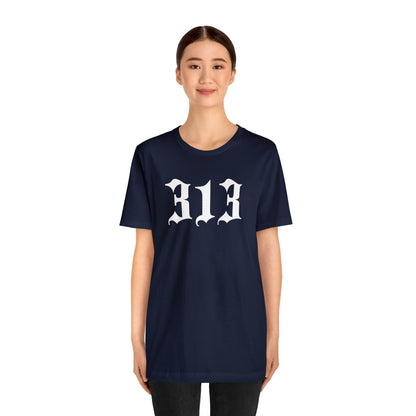 Detroit '313' T-Shirt (Old English Font) | Unisex Standard Fit