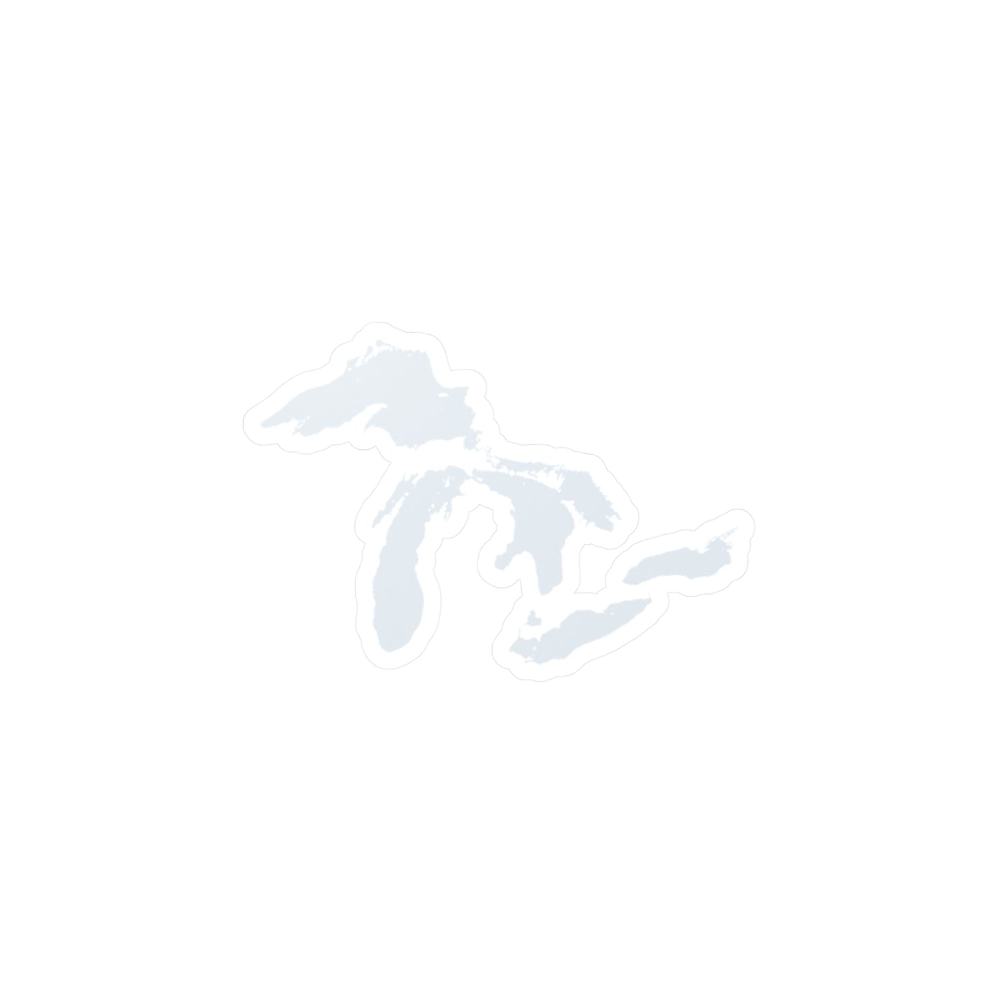 Great Lakes Kiss-Cut Windshield Decal | Gossy White