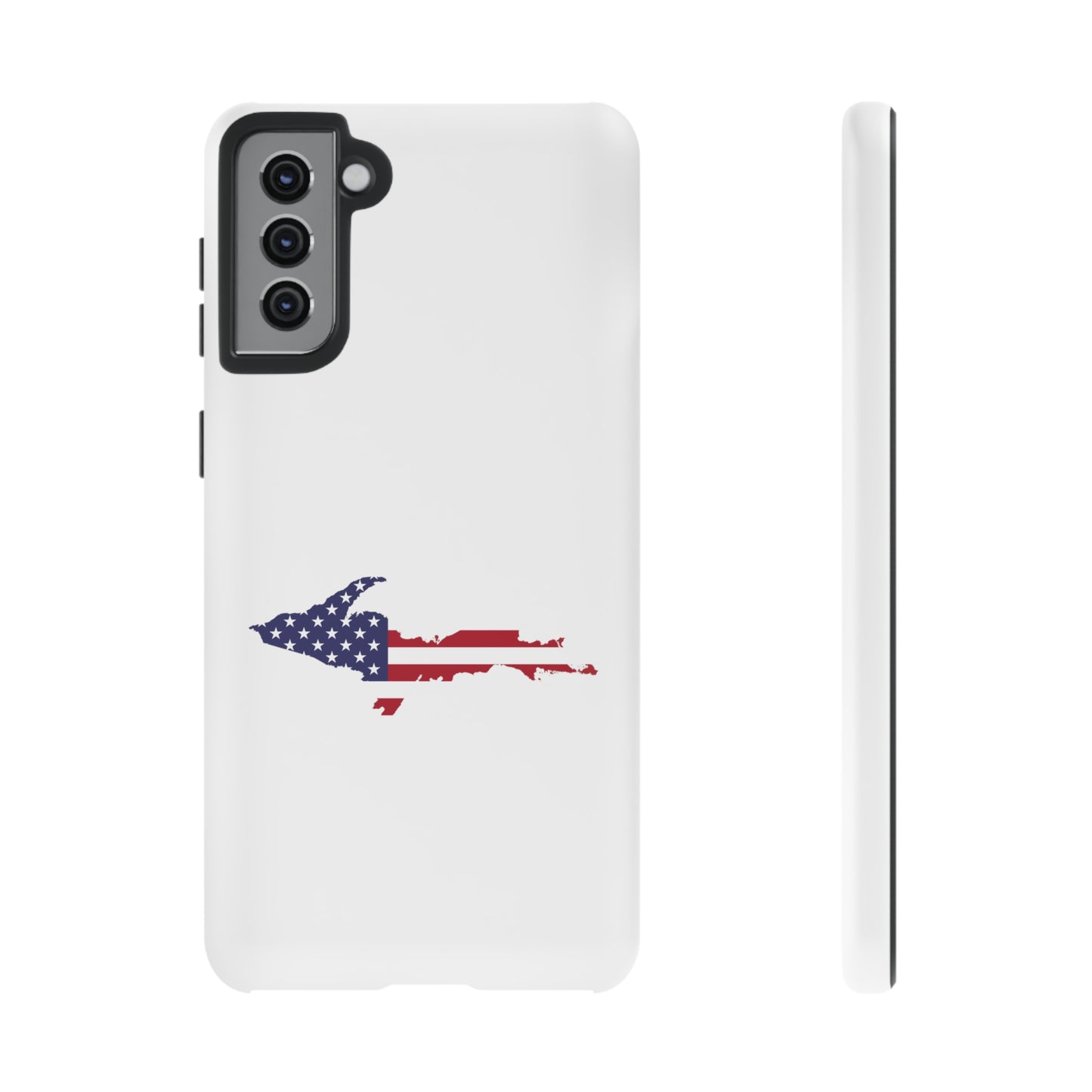 Michigan Upper Peninsula Tough Phone Case (w/ UP USA Flag Outline) | Samsung & Pixel Android