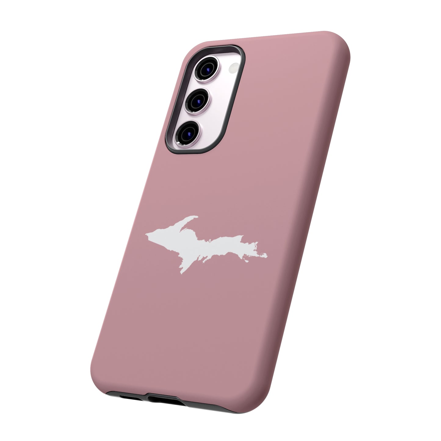 Michigan Upper Peninsula Tough Phone Case (Cherry Blossom Color w/ UP Outline) | Samsung & Pixel Android