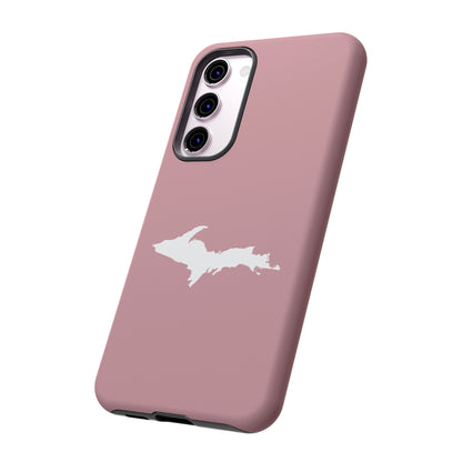 Michigan Upper Peninsula Tough Phone Case (Cherry Blossom Color w/ UP Outline) | Samsung & Pixel Android