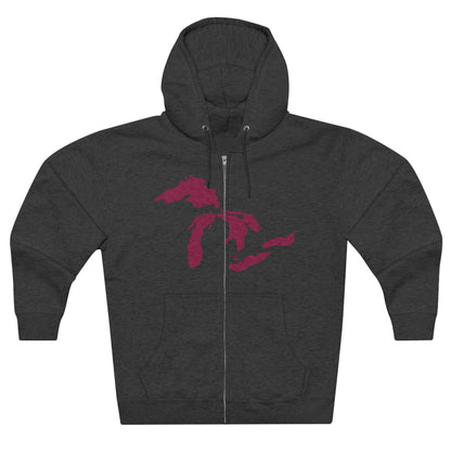 Great Lakes Hoodie (Ruby Red) | Unisex Full Zip