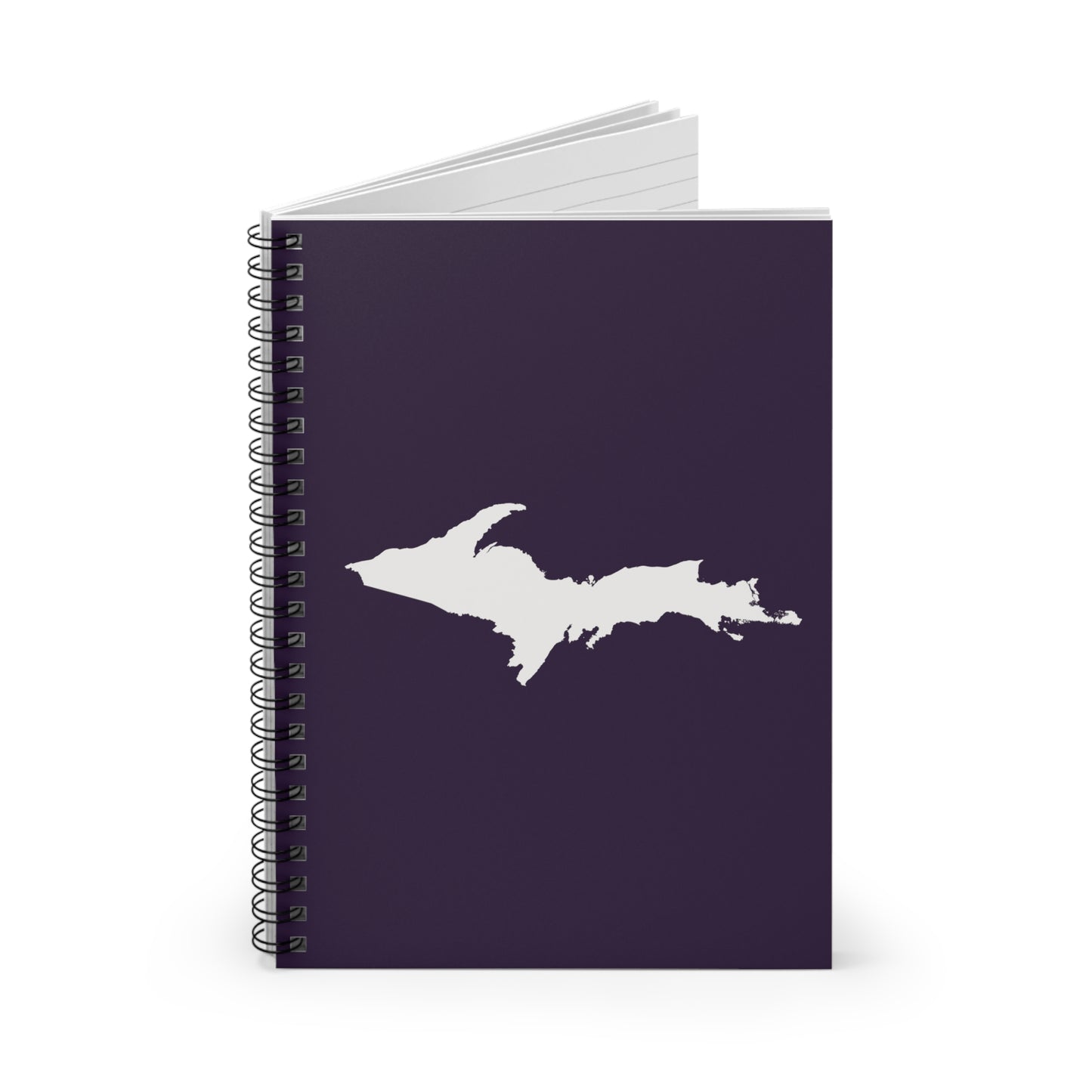 Michigan Upper Peninsula Spiral Notebook (w/ UP Outline) | Blackcurrant