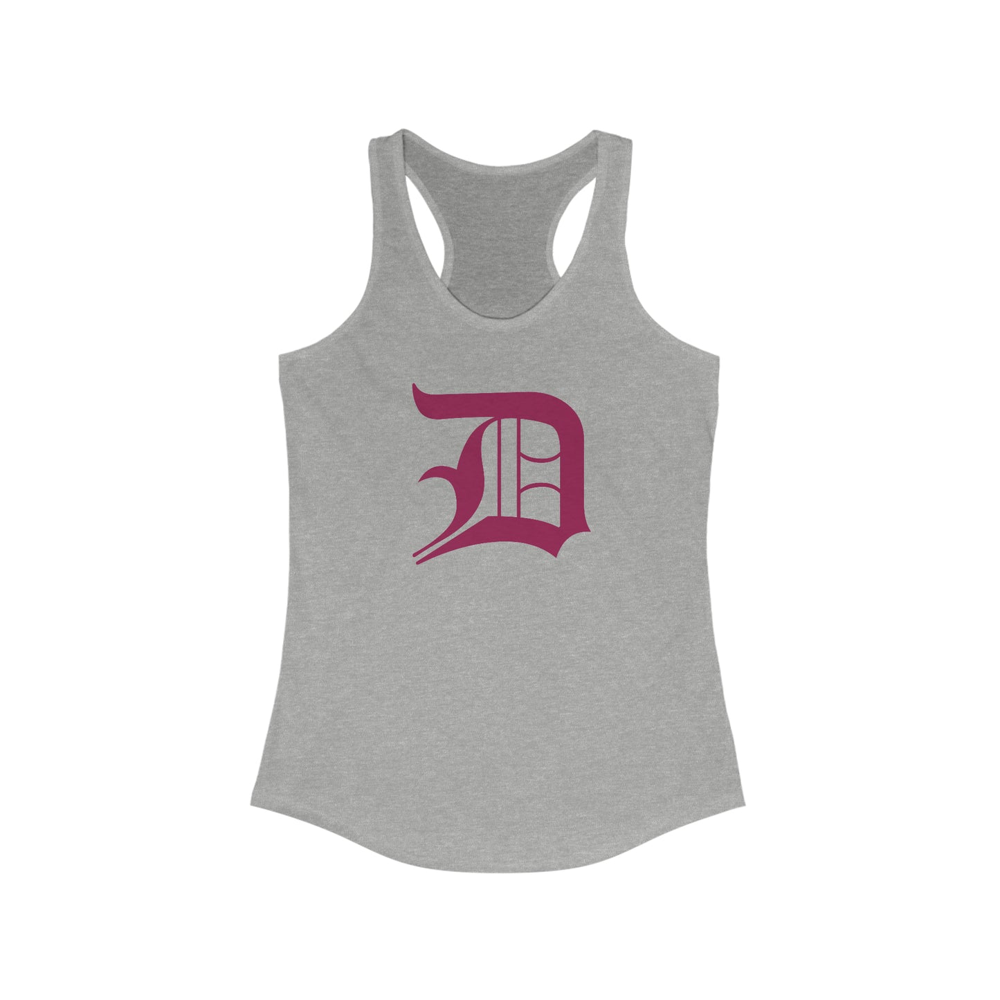 Detroit 'Old English D' Tank Top (Ruby Red) | Women's Racerback